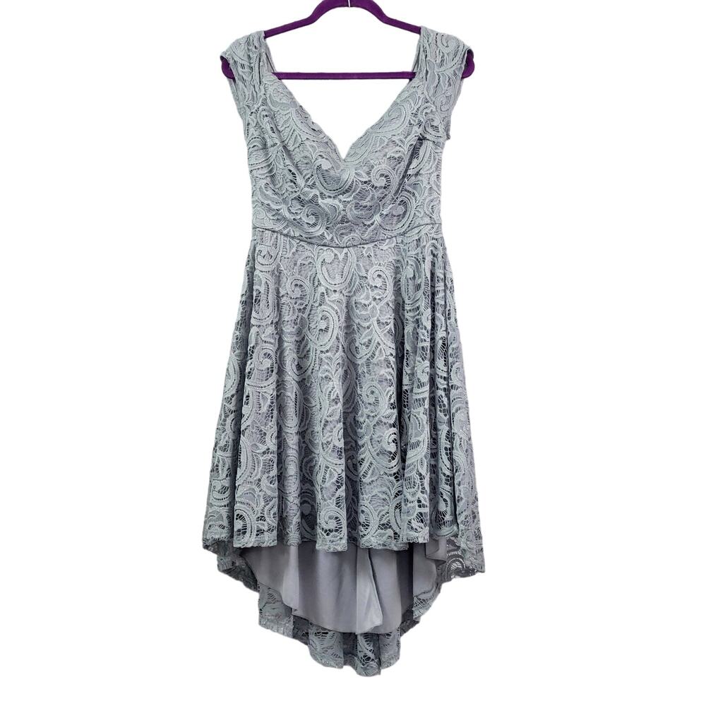 B. Darlin Gray Lace Fairy Dress Junior‎ Size 11/12